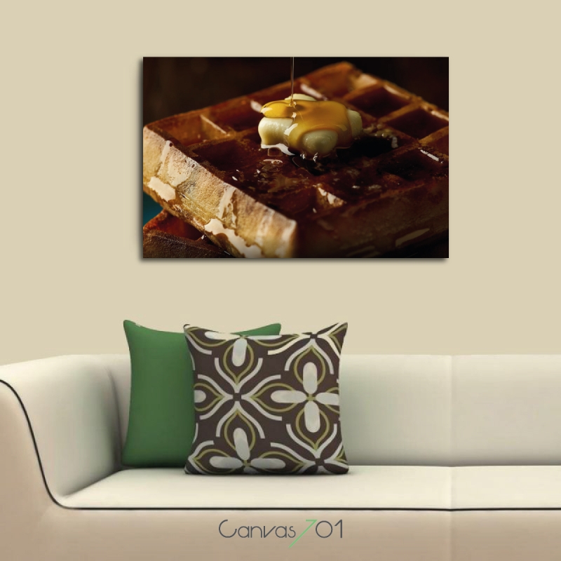 Canvas701 | Çok Satan Kanvas Tablo - Ballı Waffle Kanvas Tablo  