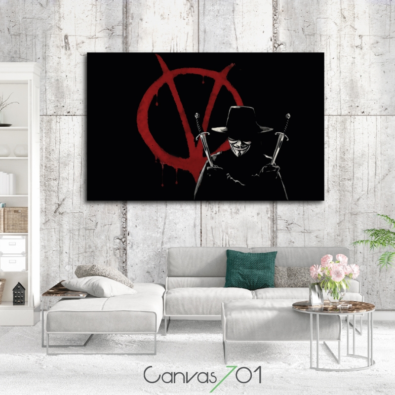 Canvas701 | Çok Satan Kanvas Tablo - V for Vendetta Kanvas Tablo 