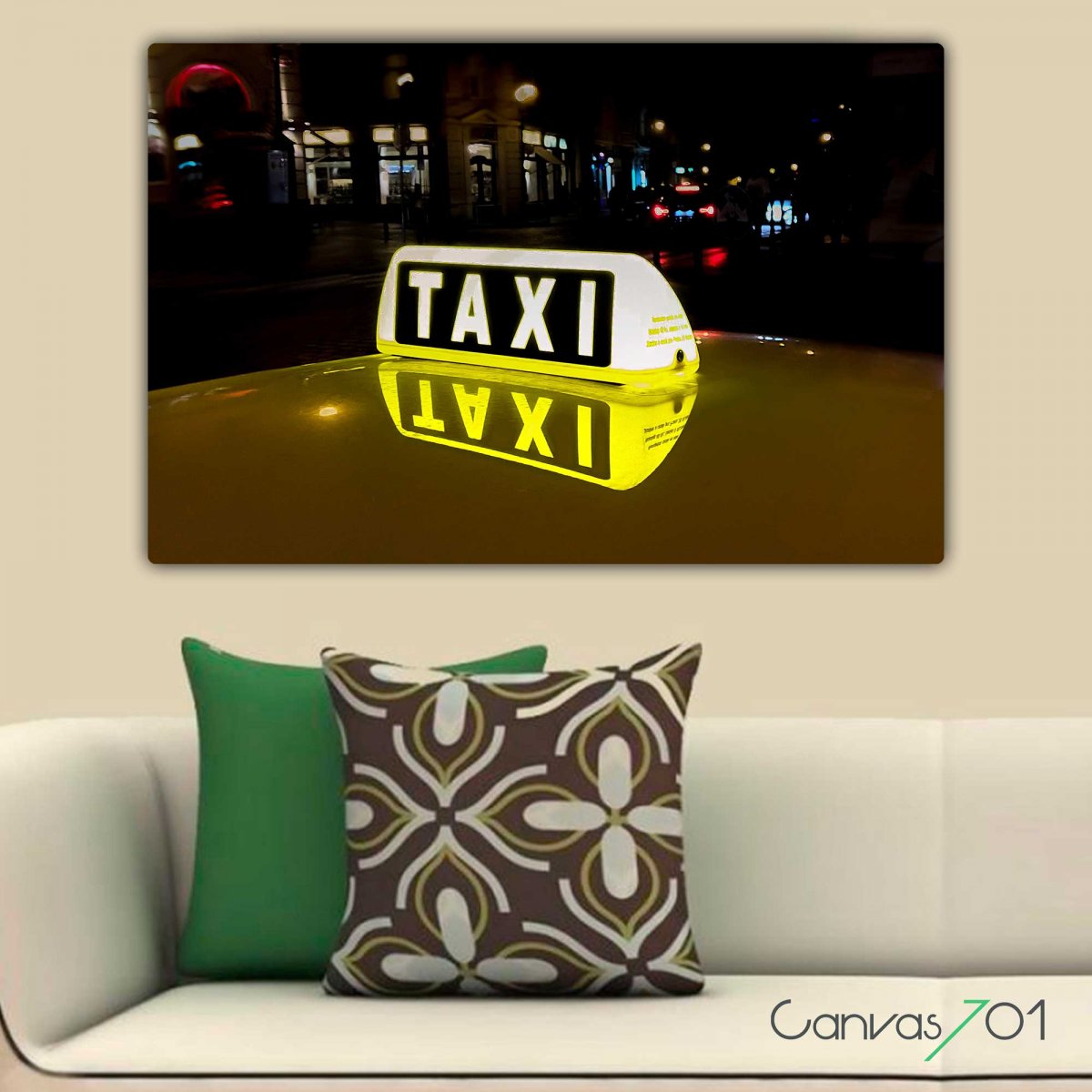 Market701 | Taxi Logo Kanvas Tablo