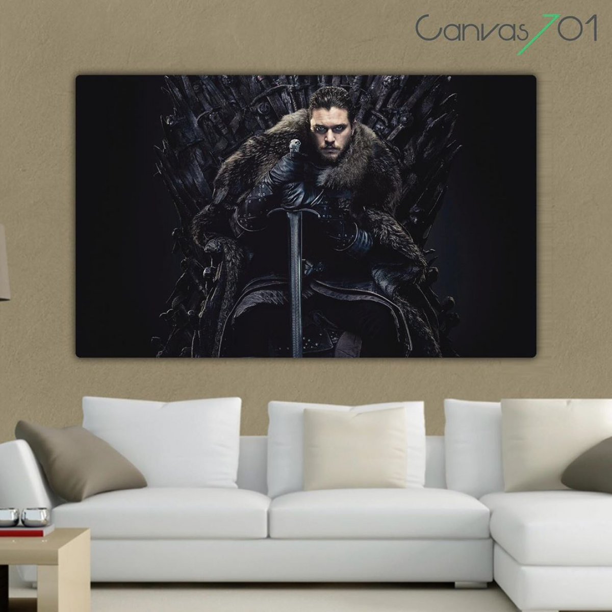 Market701 | Game of Thrones Jon Snow Taht - GOT Kanvas Tablo