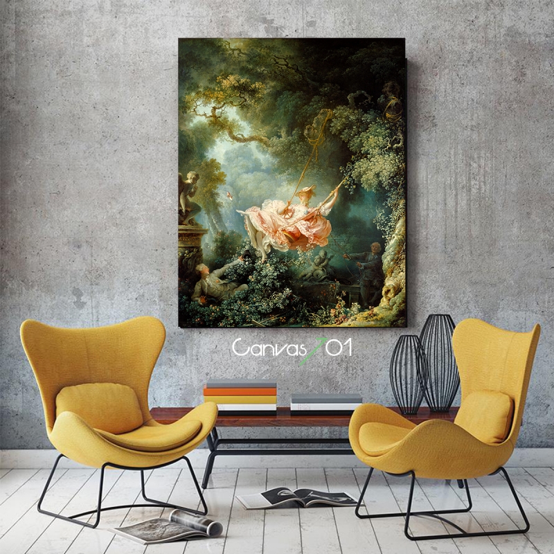 Canvas701 | Çok Satan Kanvas Tablo - Salıncak, Jean Honore Fragonard Kanvas Tablo