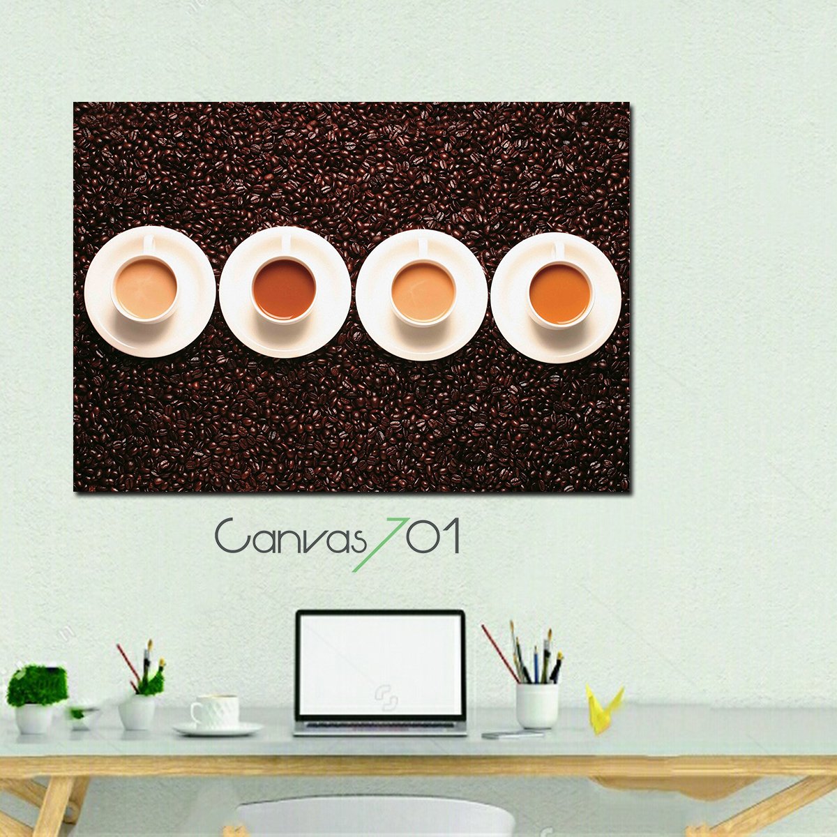 Market701 | Sıralı Kahveler Kanvas Tablo