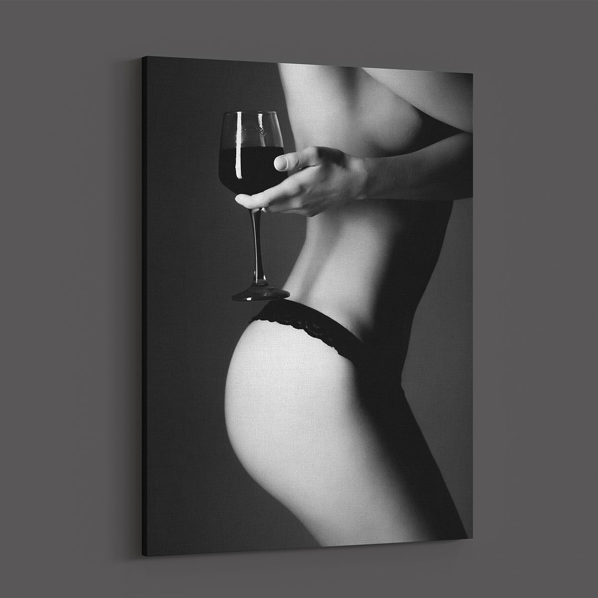 Canvas701 | Şarap ve Kadın Kanvas Tablo - 