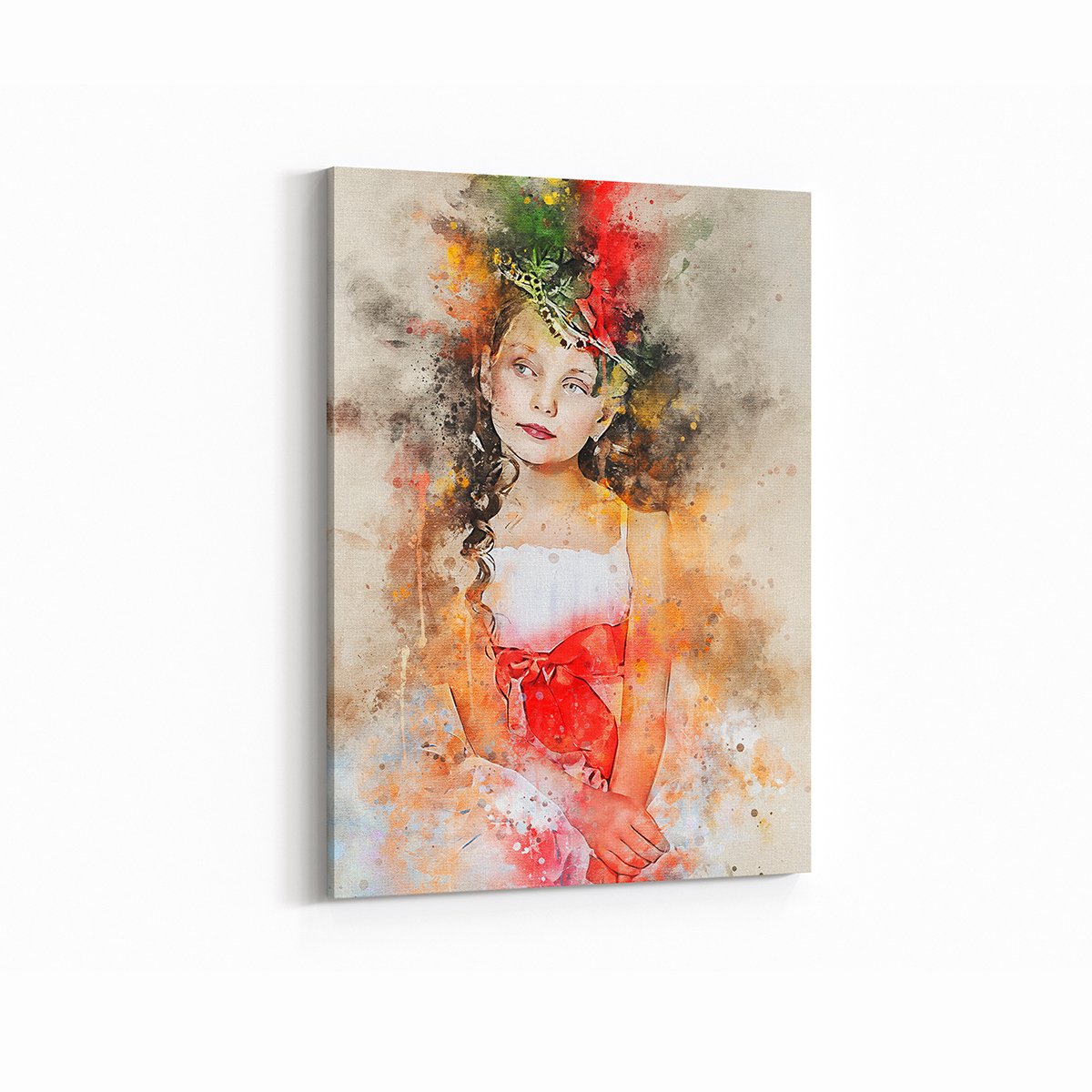 Canvas701 | Yağlı Boya Küçük Kız Kanvas Tablo - 