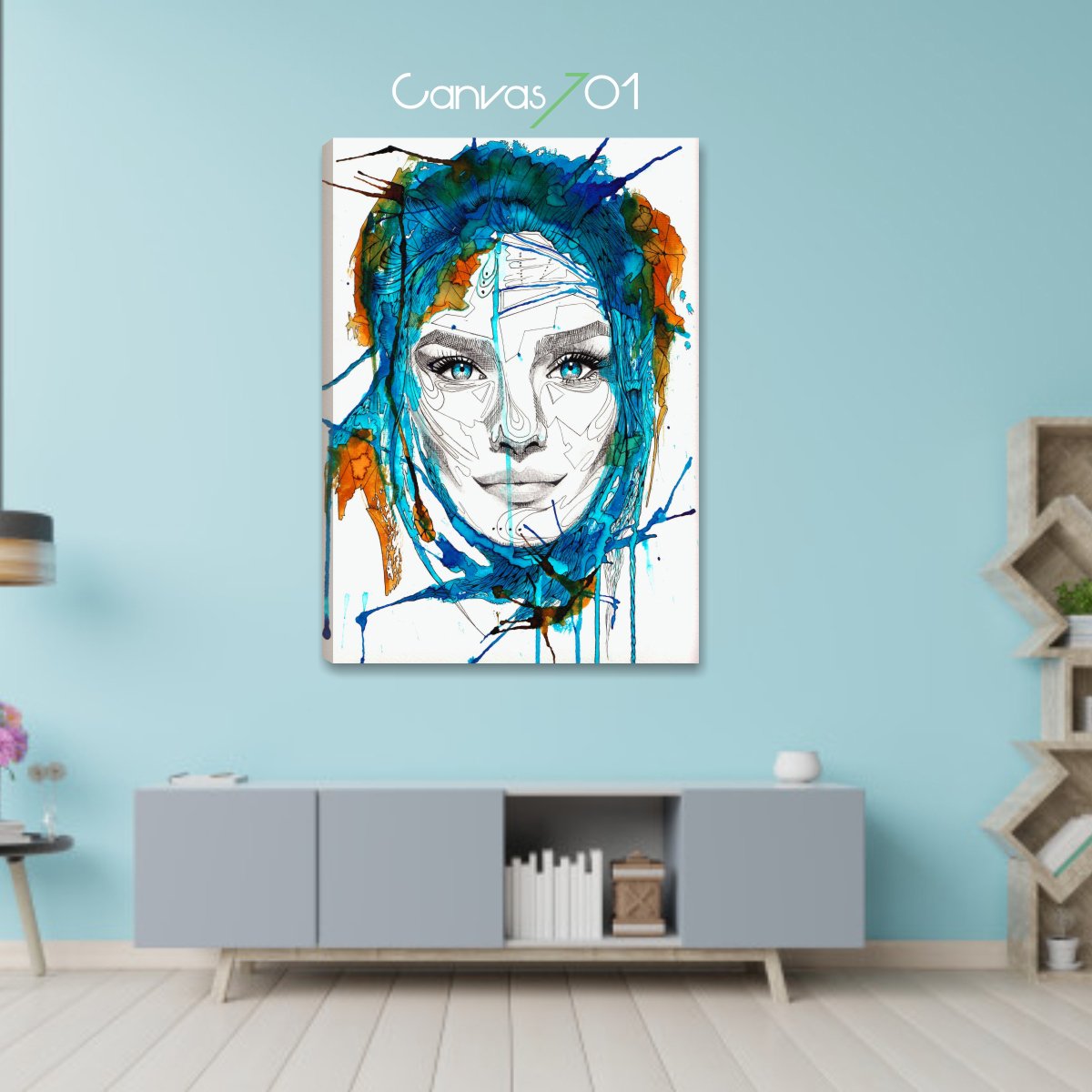 Canvas701 | Yağlı Boya Renkli Kadın Kanvas Tablo