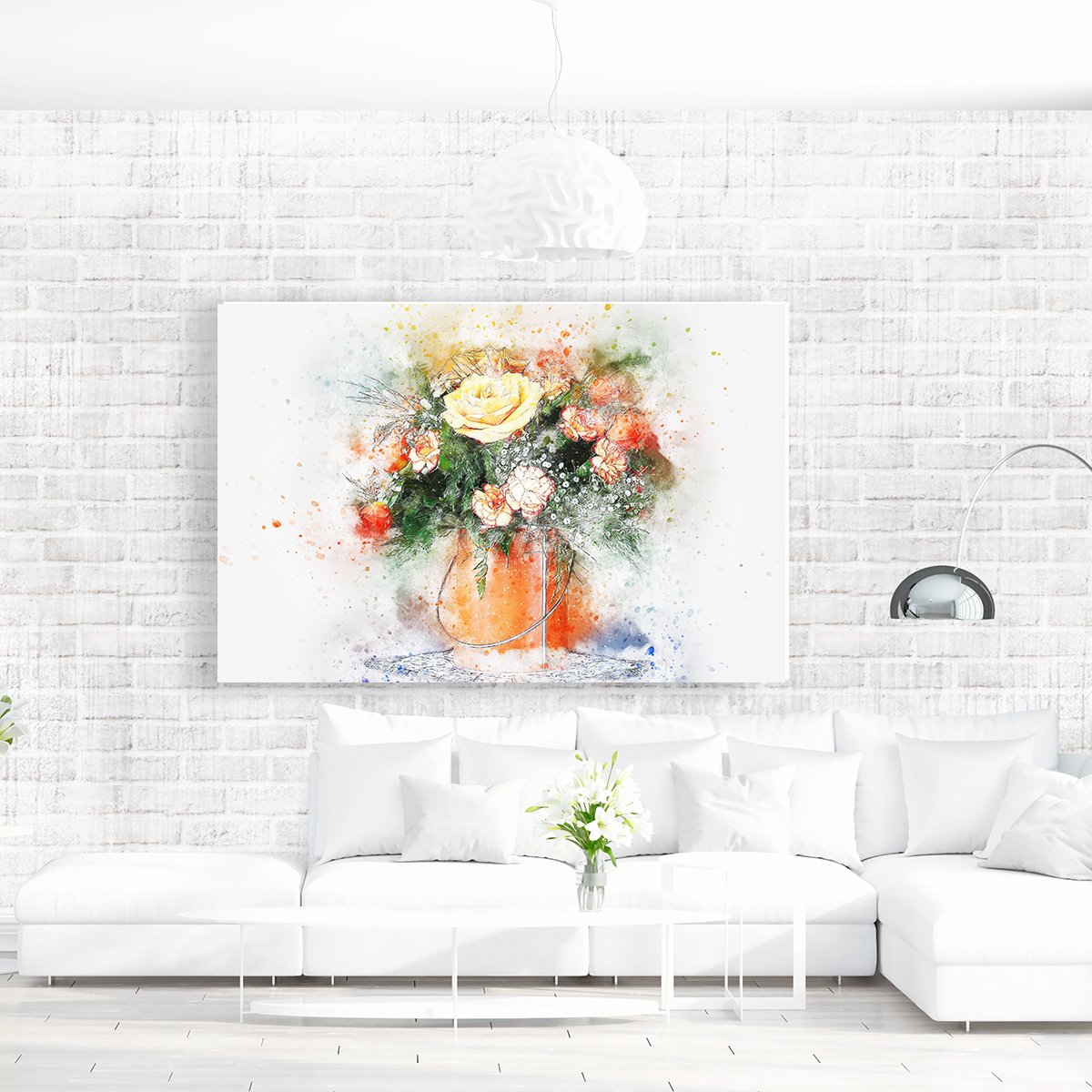Canvas701 | Renkli Çiçekler Vazoda Kanvas Tablo