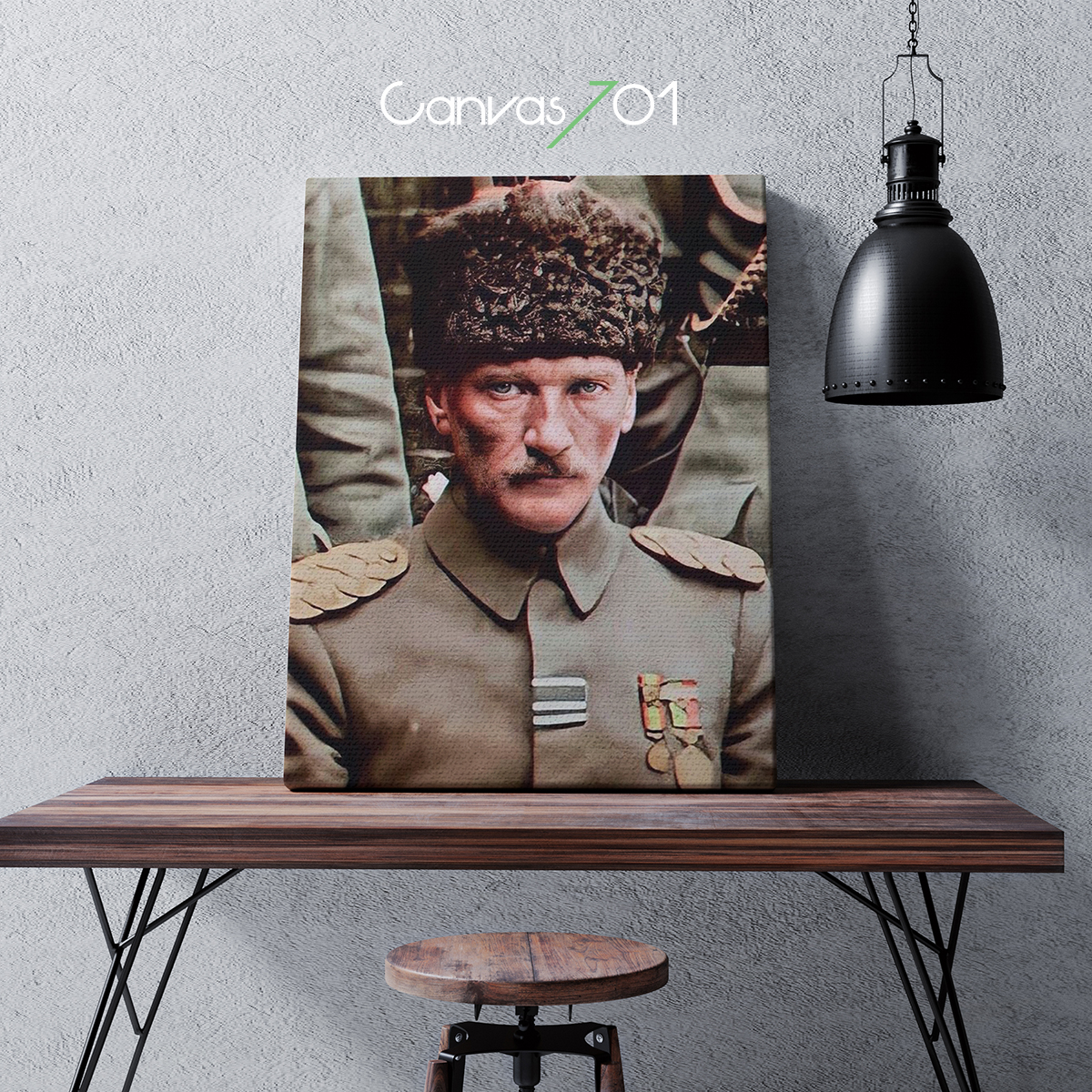 Canvas701 | Çok Satan Kanvas Tablo - Asker Atatürk Kanvas Tablo