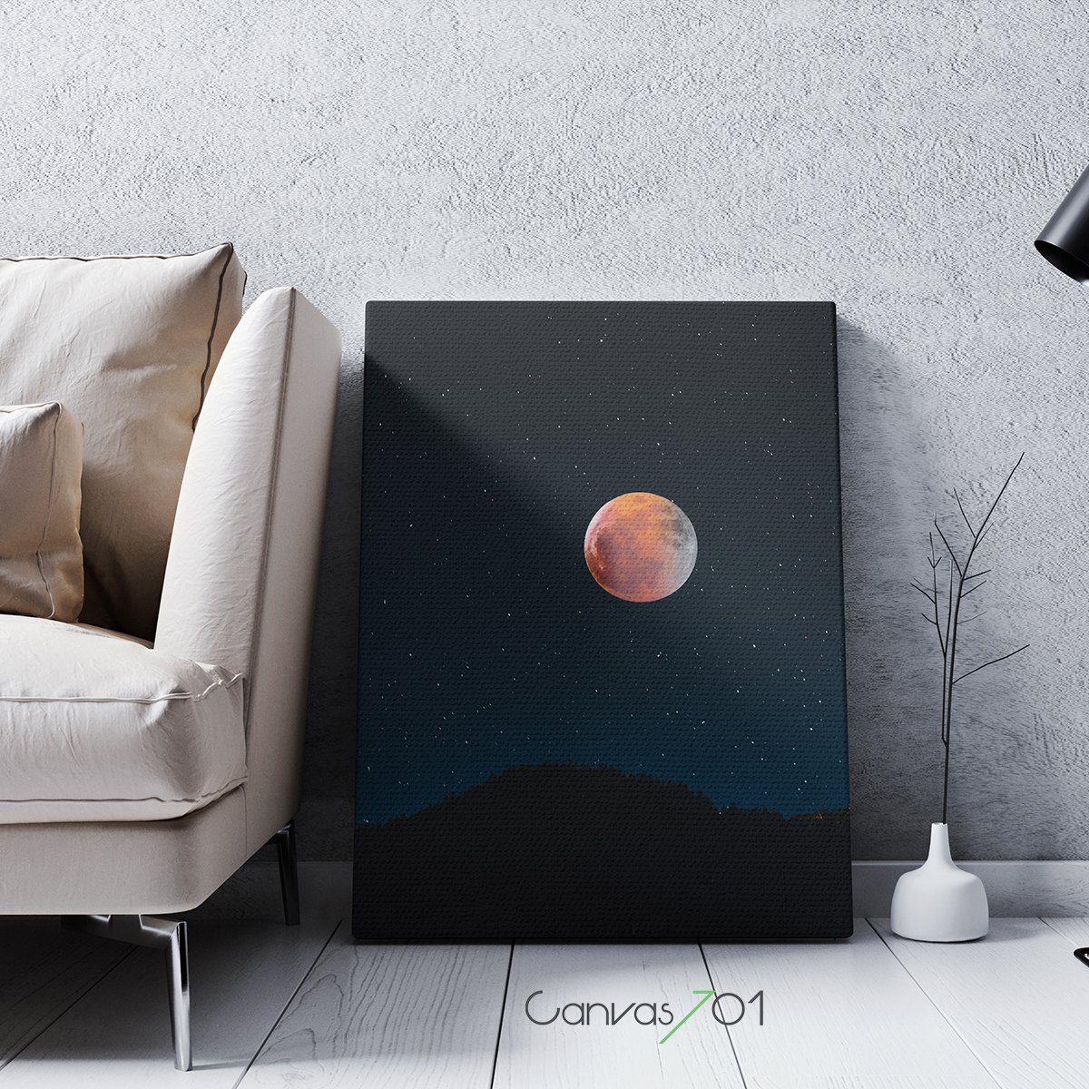 Canvas701 | Yıldızlar ve Ay Kanvas Tablo
