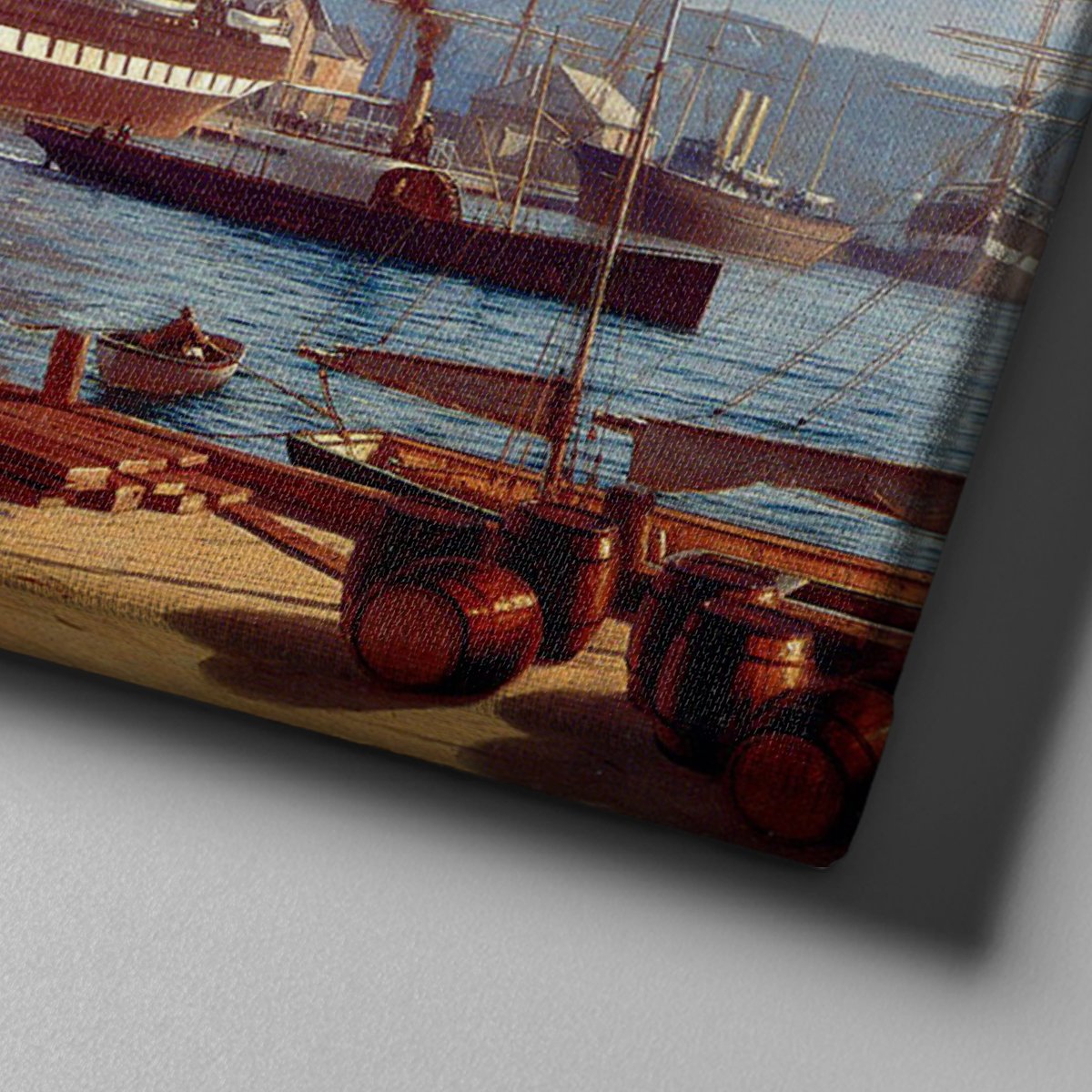 Canvas701 | Yağlı Boya Görünümlü Liman Kanvas Tablo  - 