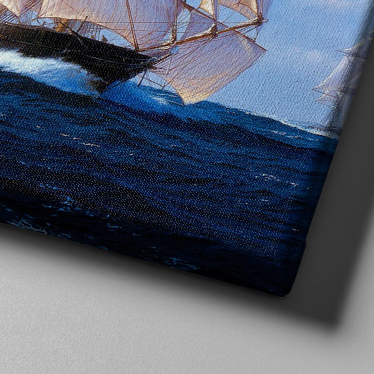 Canvas701 | Yağlı Boya Görünümlü Yelkenli Kanvas Tablo - 