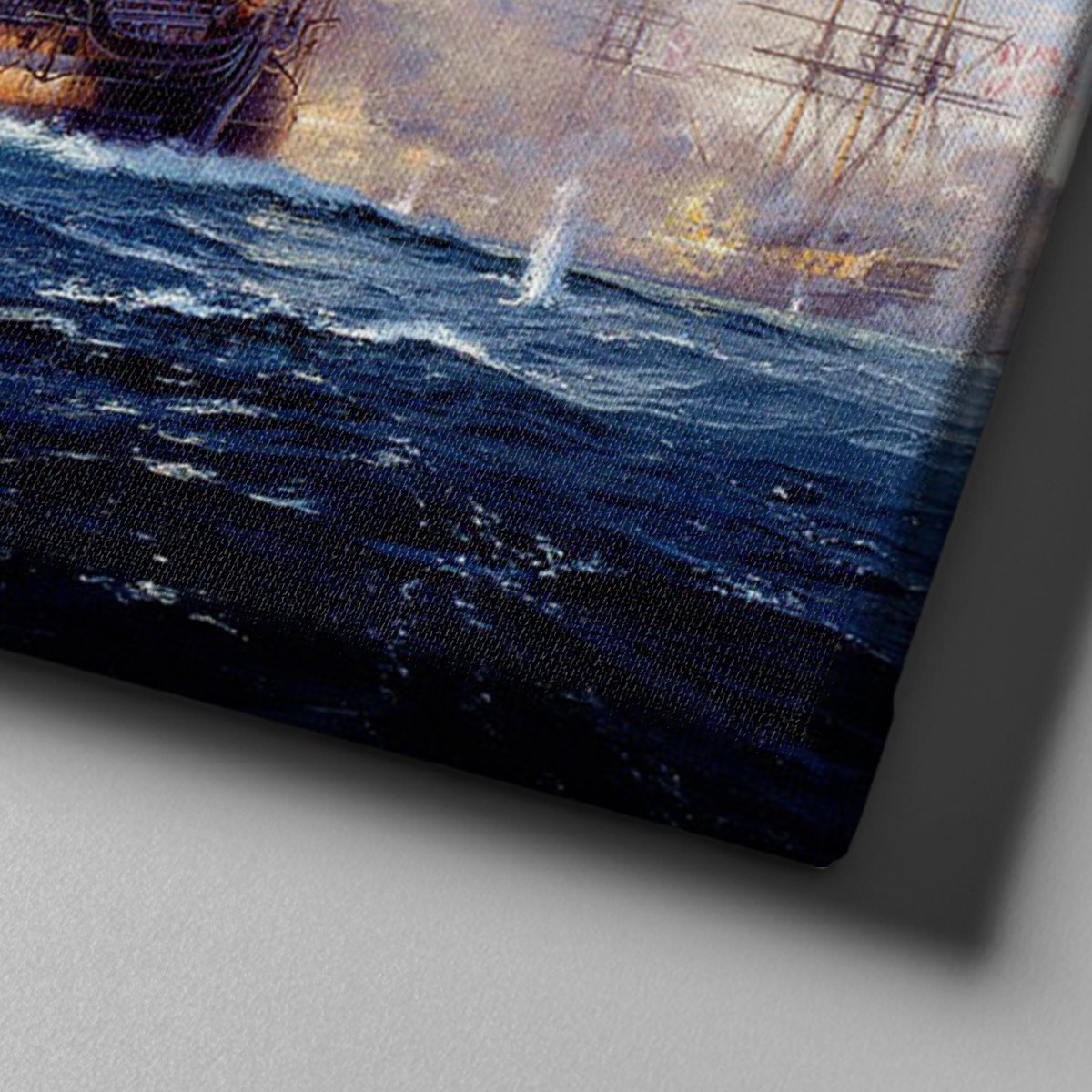 Canvas701 | Yağlı Boya Görünümlü Yelkenli Gemiler Kanvas Tablo - 