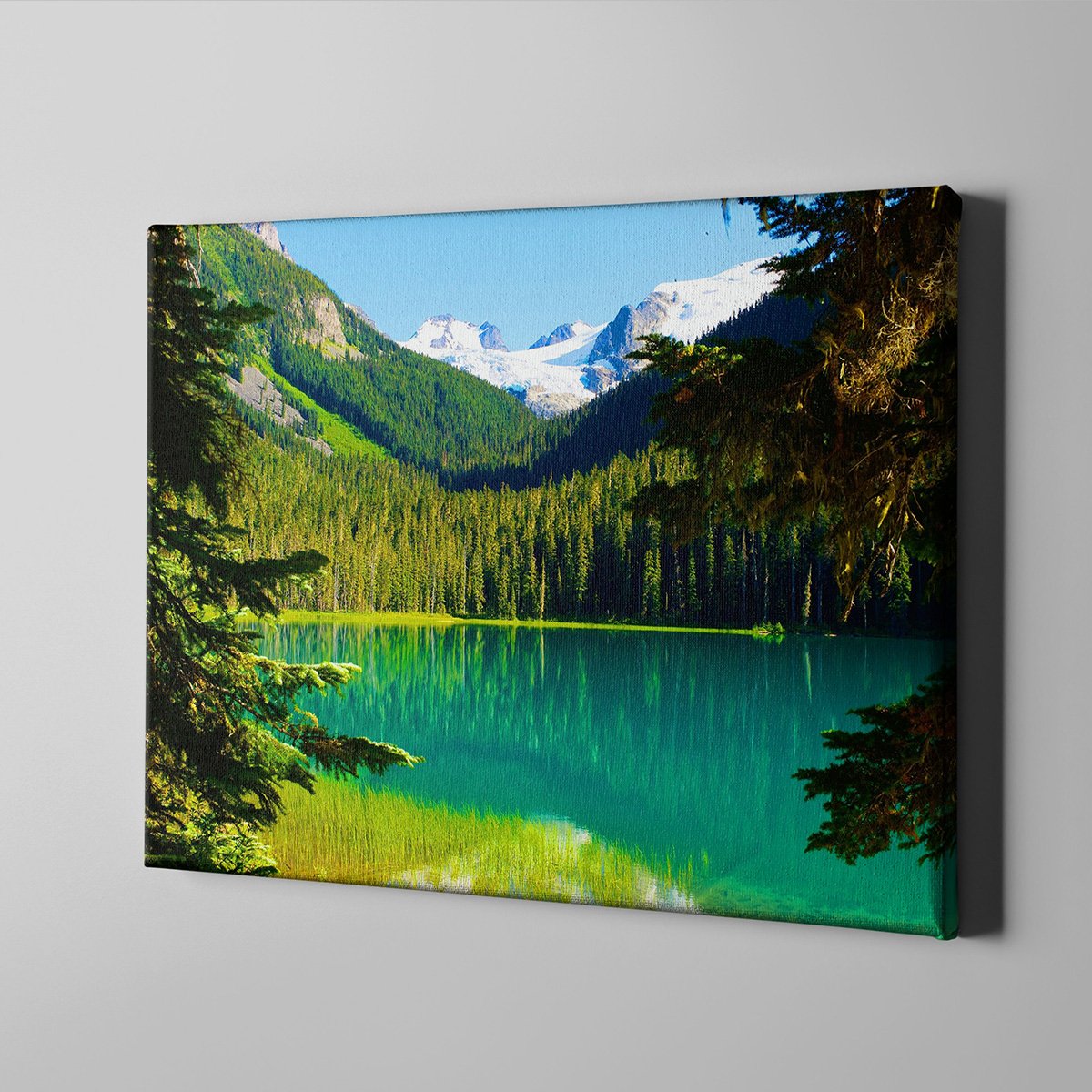 Canvas701 | Göl ve Yeşil Kanvas Tablo - 
