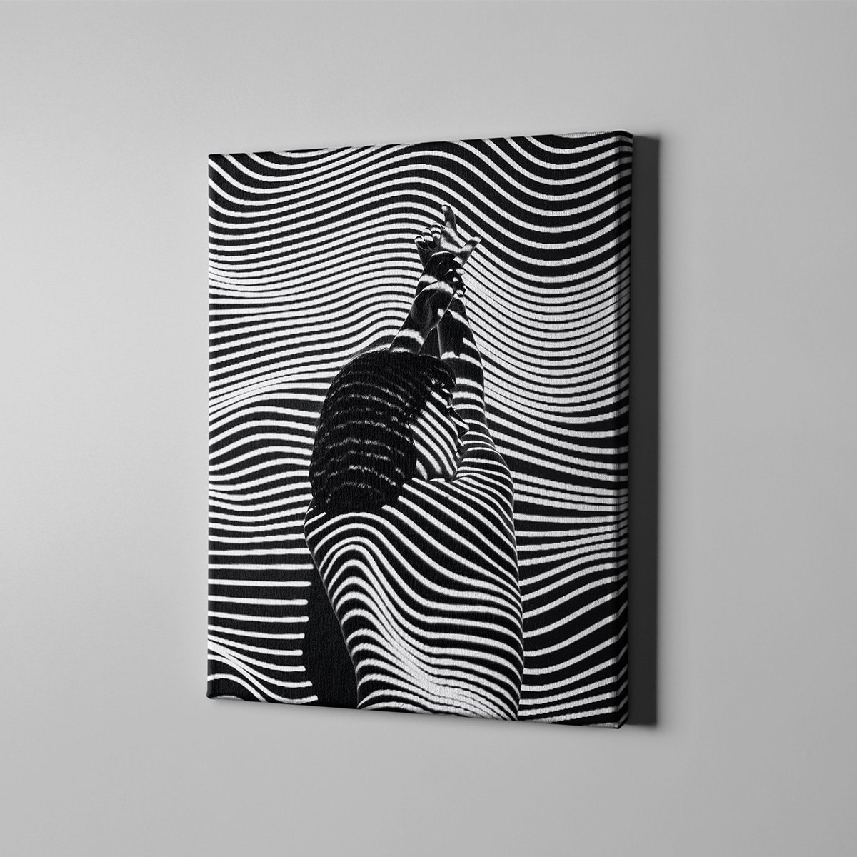 Canvas701 | Zebra Desenli Kadın Silüeti - 