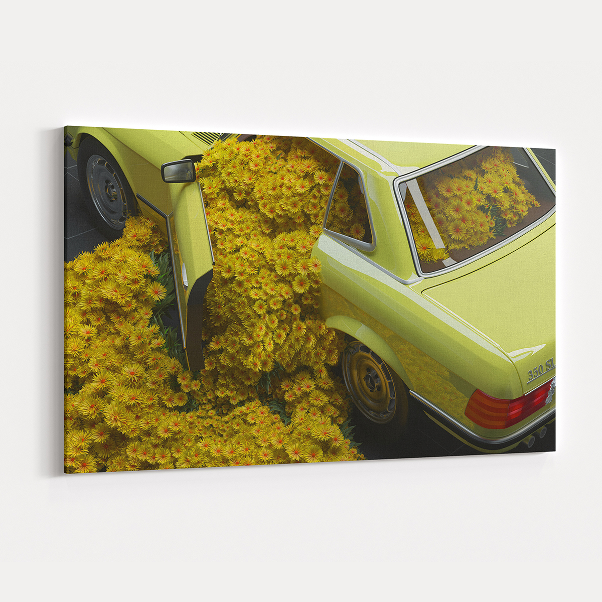 Canvas701 | Çiçek Taşan Araba Kanvas Tablo - 