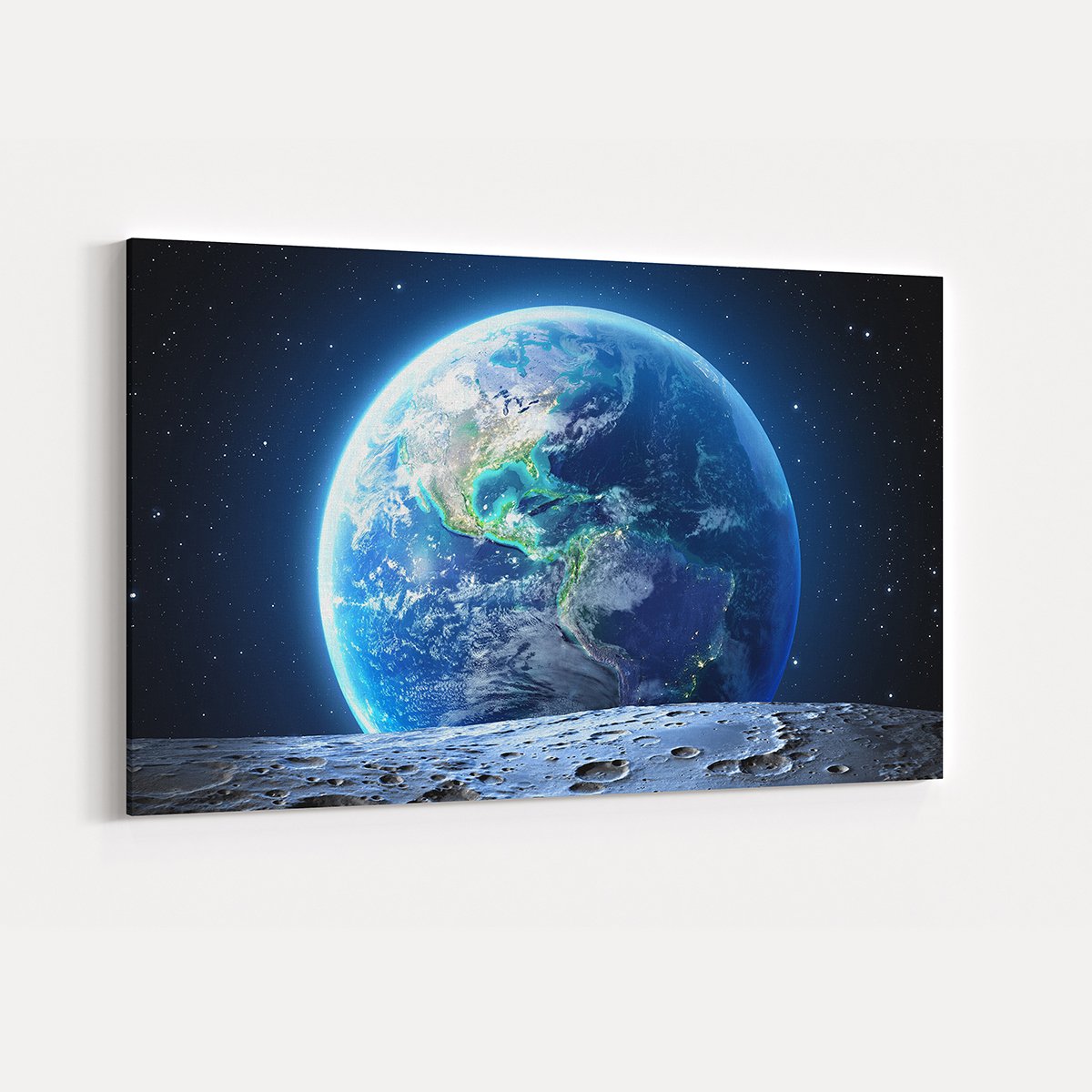 Canvas701 | Ay ve Dünya Yanyana Kanvas Tablo - 