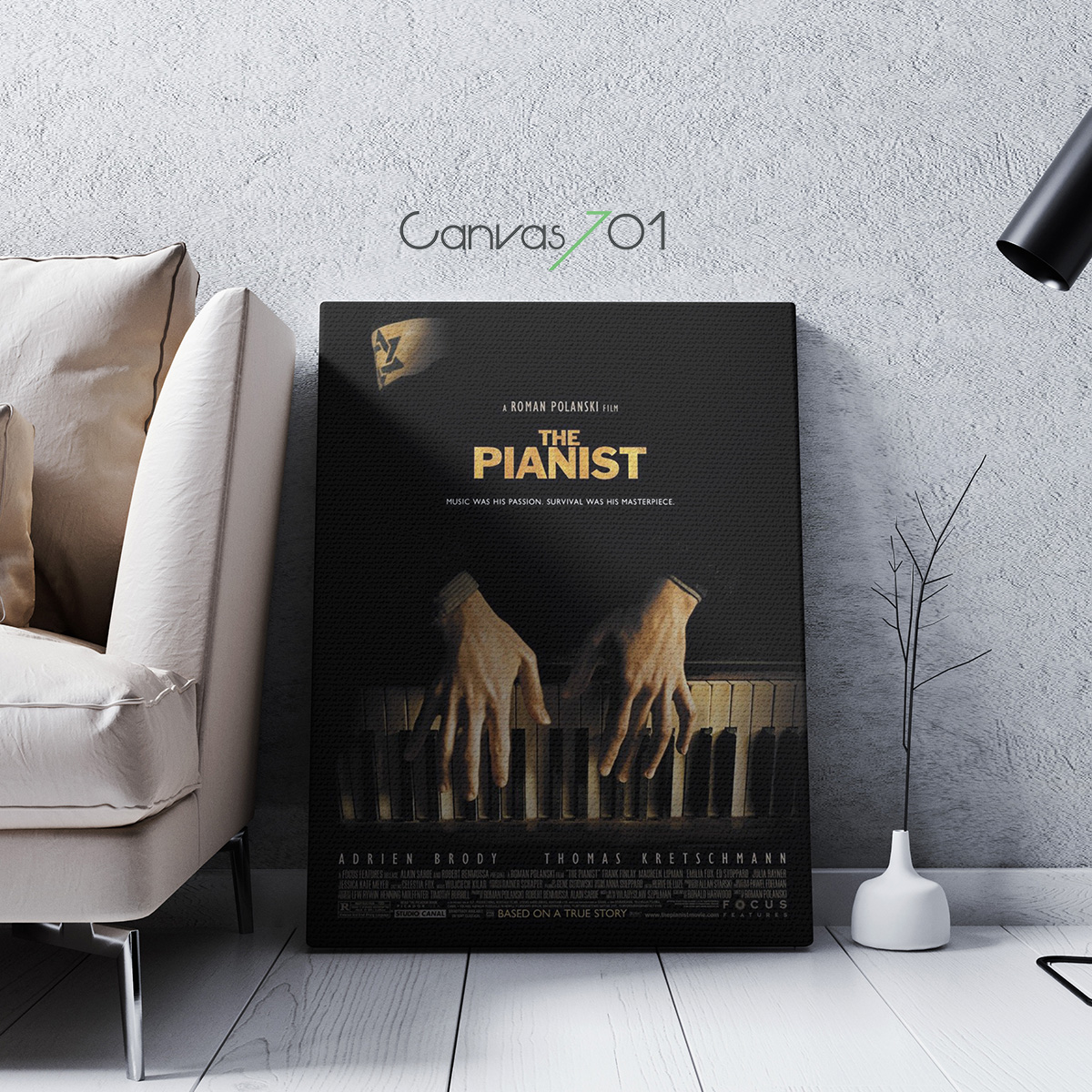 Canvas701 | Çok Satan Kanvas Tablo - Piyanist Film Afişi Kanvas Tablo