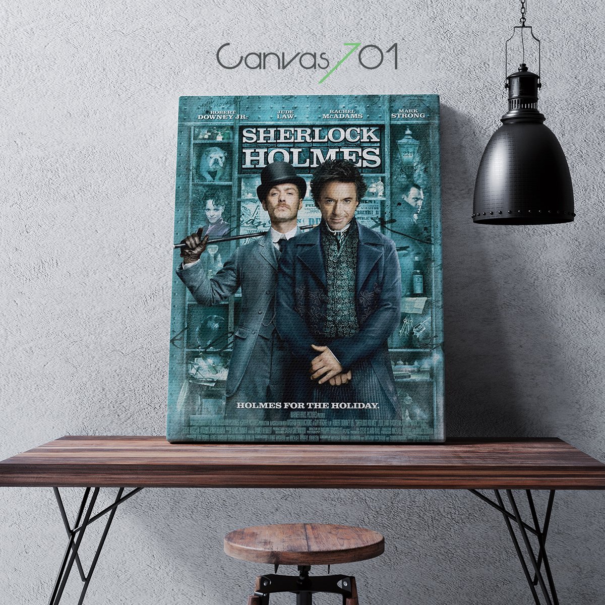 Market701 | Sherlock Holmes Film Afişi Kanvas Tablo