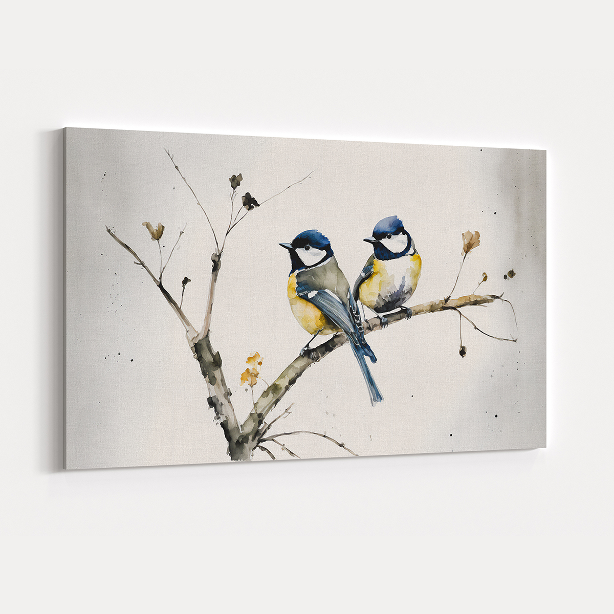 Canvas701 | İki Küçük Kuş Kanvas Tablo - 