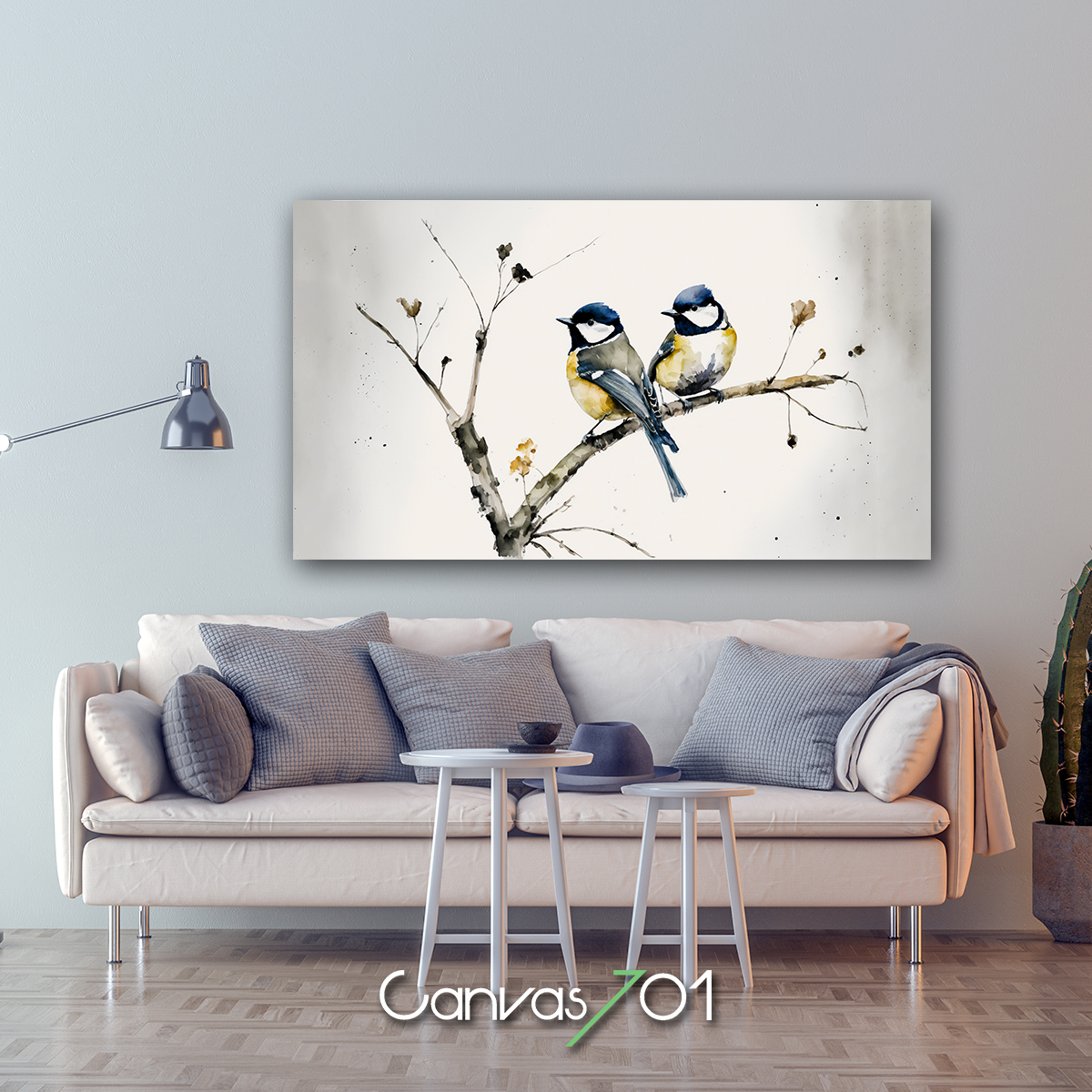 Canvas701 | İki Küçük Kuş Kanvas Tablo