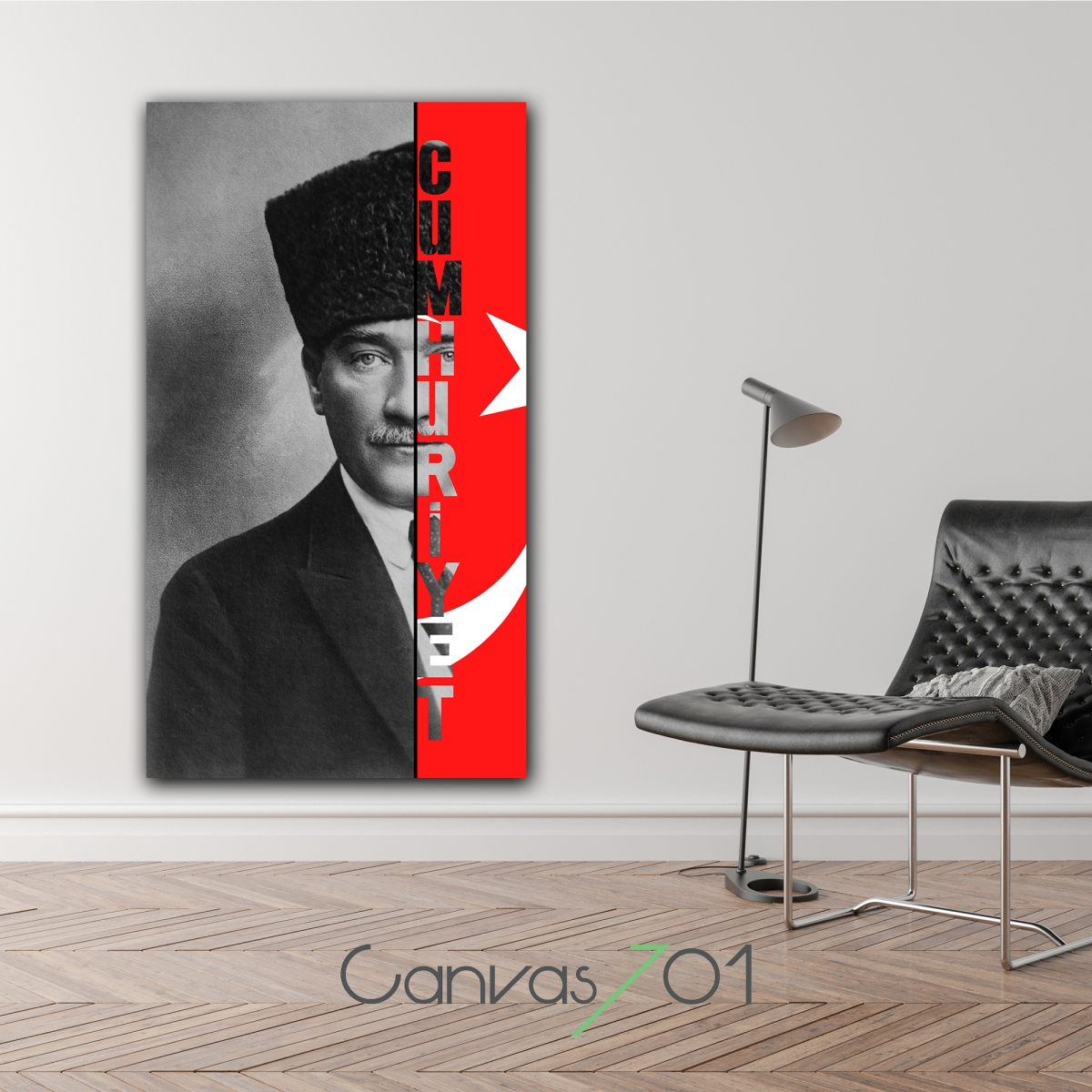 Canvas701 | Çok Satan Kanvas Tablo - Cumhuriyet ve Atatürk Kanvas Tablo
