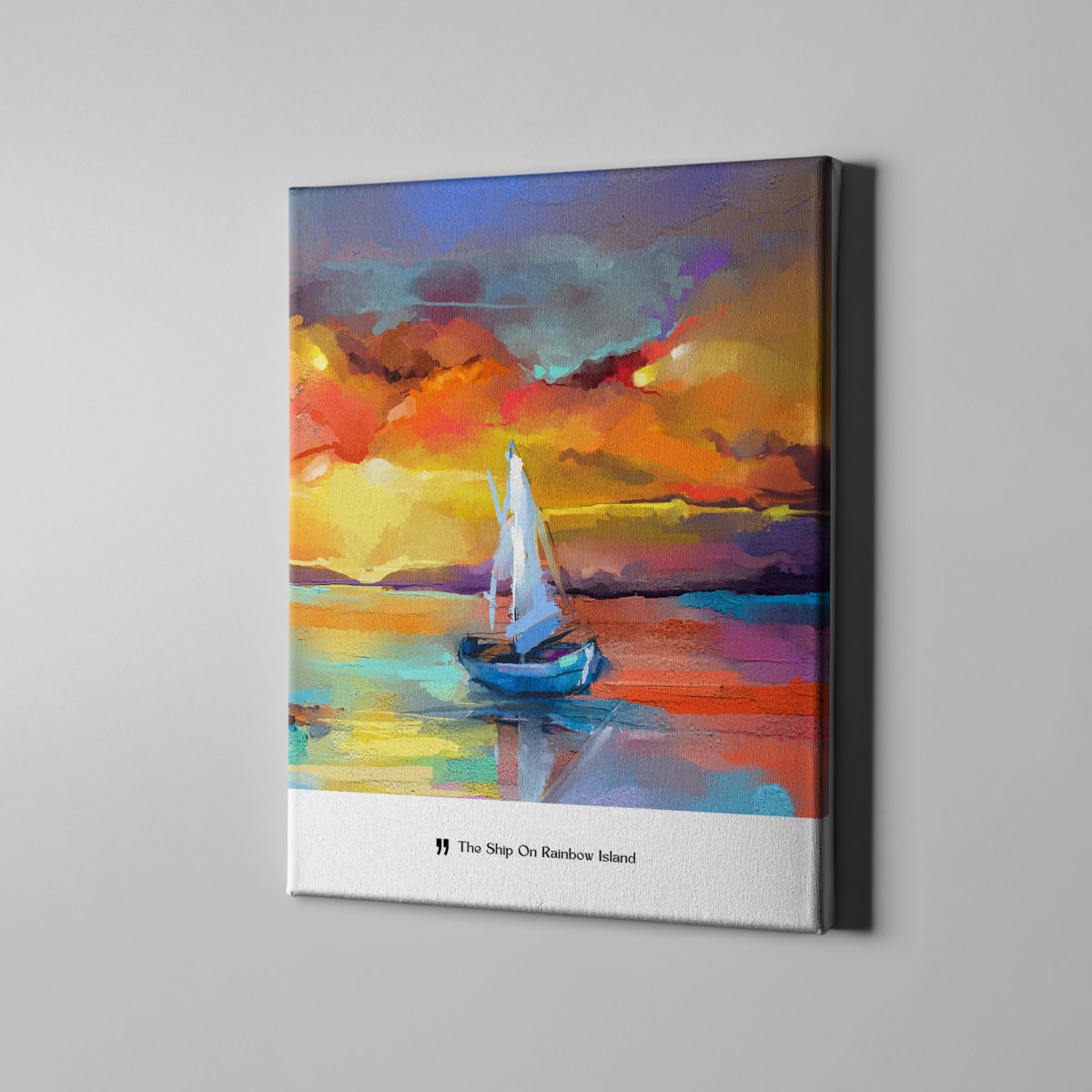 Canvas701 | Renkli Bir Yelkenli Kanvas Tablo - 