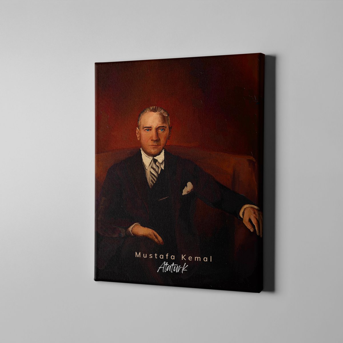 Canvas701 | Yağlı Boya Görünümlü Atatürk Kanvas Tablo - 