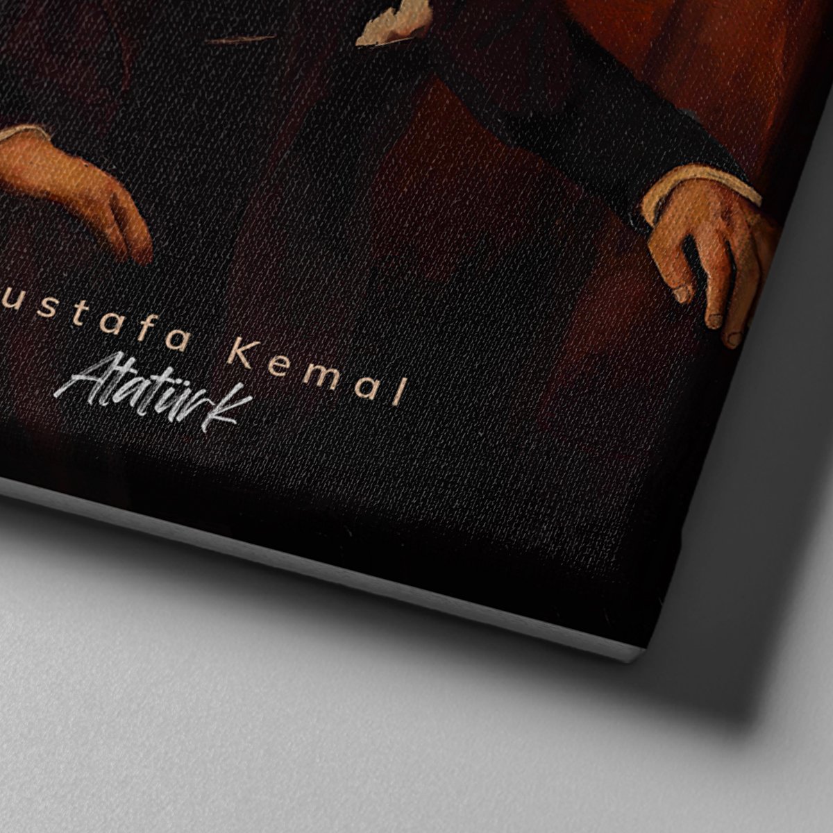 Canvas701 | Yağlı Boya Görünümlü Atatürk Kanvas Tablo - 