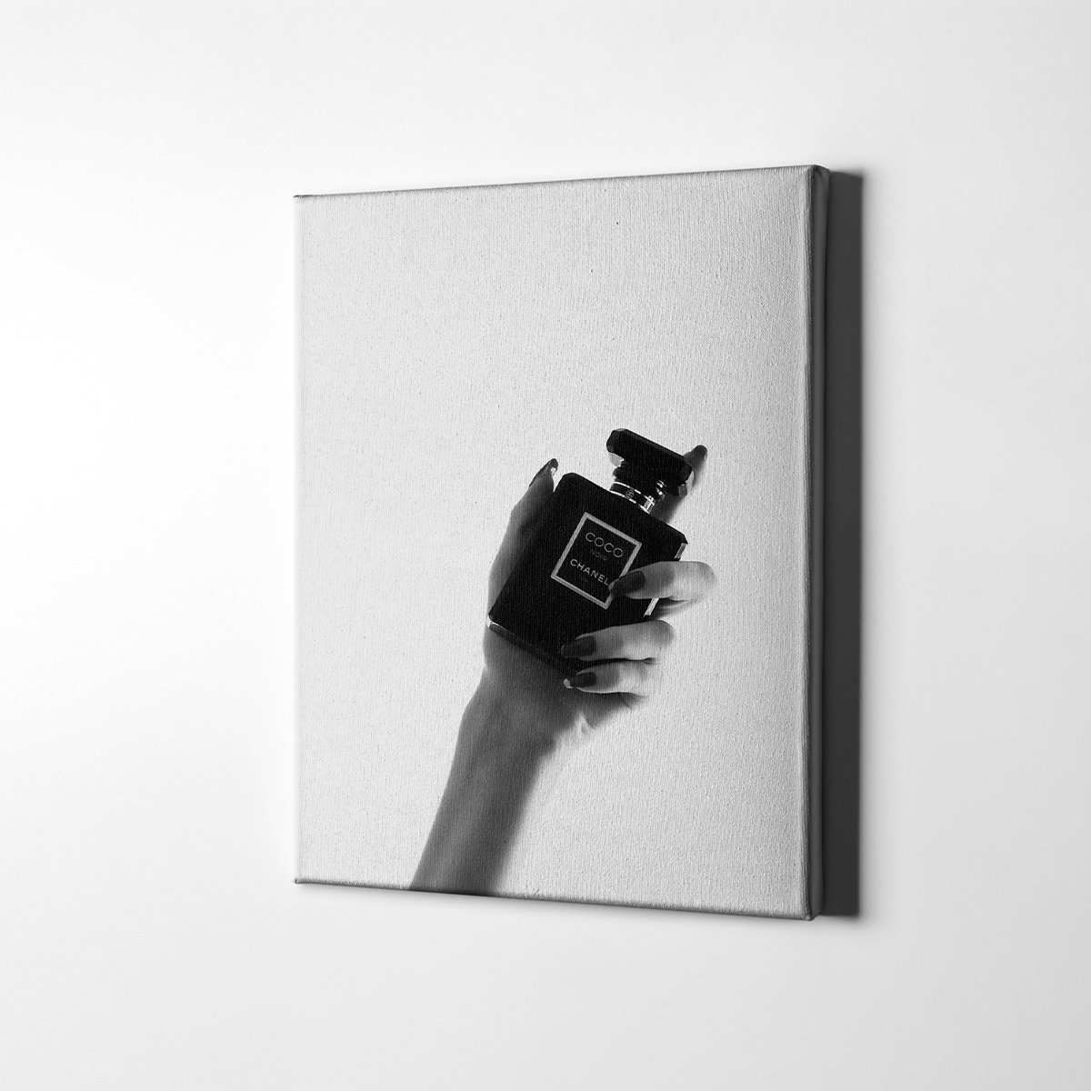 Market701 | Chanel Parfüm  Siyah Beyaz Kanvas Tablo - 
