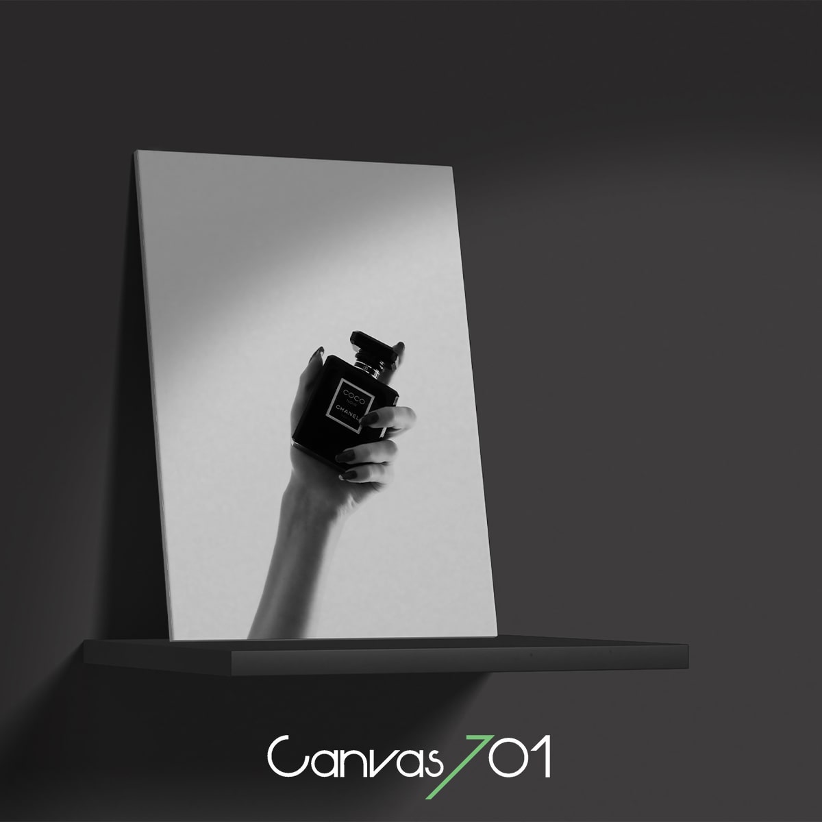 Canvas701 | Çok Satan Kanvas Tablo - Chanel Parfüm  Siyah Beyaz Kanvas Tablo