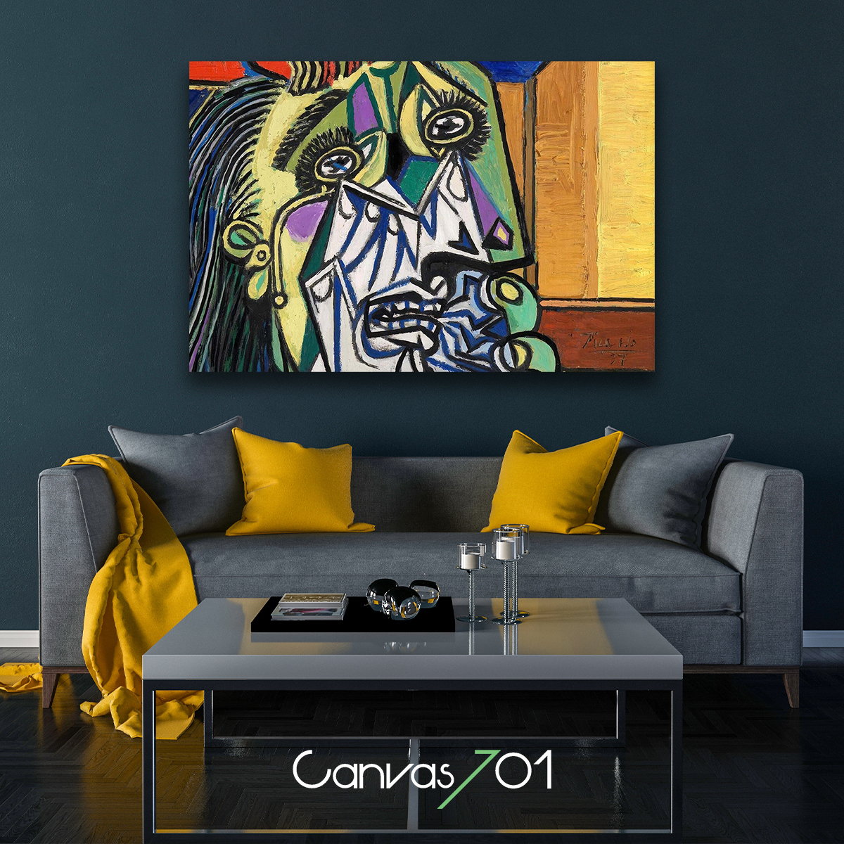 Canvas701 | Çok Satan Kanvas Tablo - Picasso Ağlayan Kadın Kanvas Tablo