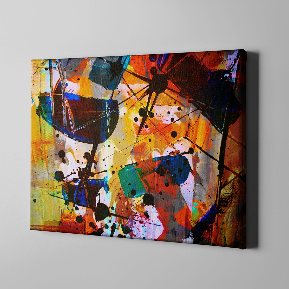 Canvas701 | Renkli Fırça Darbeleri Kanvas Tablo - 